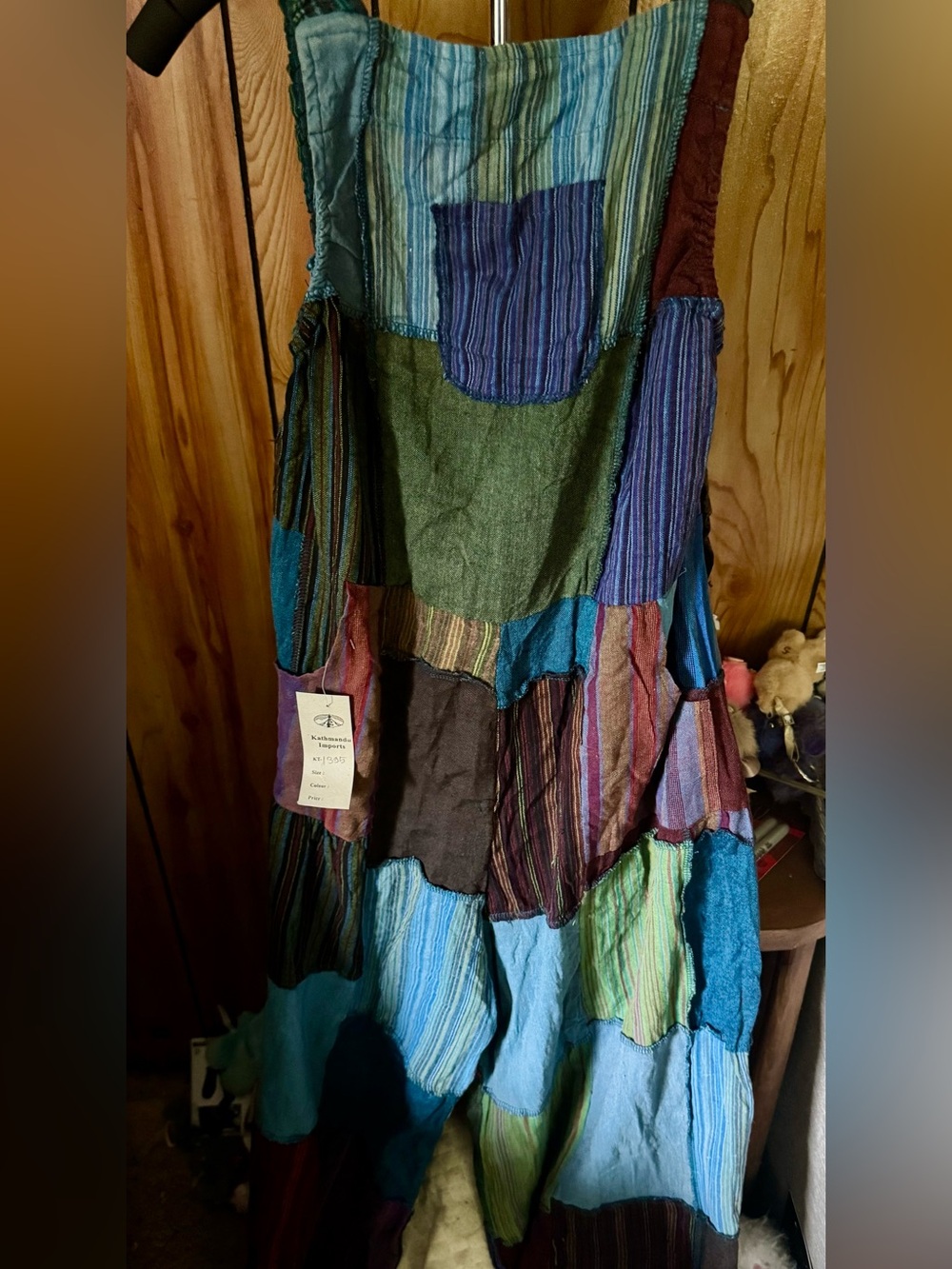 Katmandu Patchwork Bohemian Overalls Multicolor